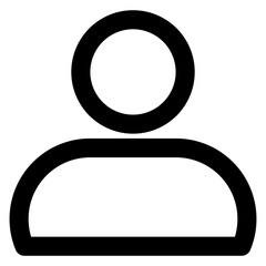 User Profile Glyph or Outline Icon