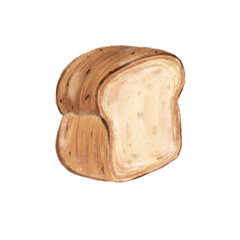 A single loaf of bread with a golden-brown crust and a soft, airy interior. The surface has subtle speckles, hinting at whole grains or seeds, giving it a rustic, homemade appeal.