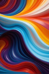 Fototapeta premium a close up of a colorful abstract painting with a curved design