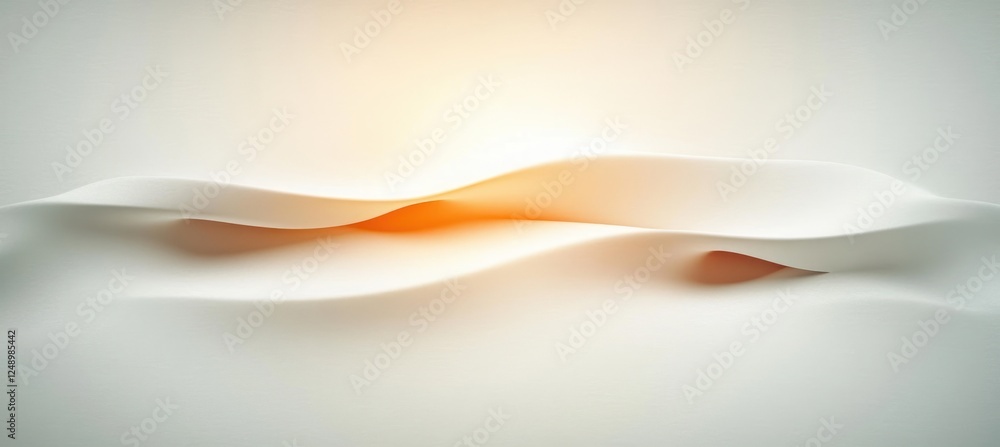 Poster minimalist abstract soft gradient background with gentle curves in pale beige and off white for eleg