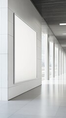Fototapeta premium Empty Modern Architectural Corridor Poster Display