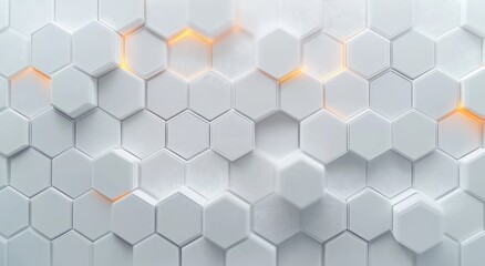 Naklejka premium Modern White Hexagon Background with Copy Space for Text and Design Elements