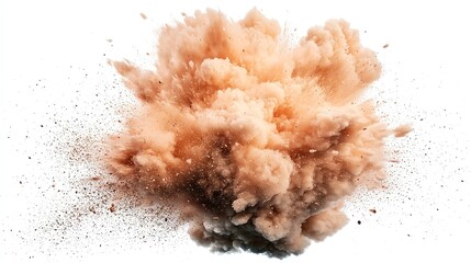 Cosmic Cataclysm, an explosive deep-space collision radiating vibrant cosmic energy, vividly depicted against a stark white backdrop, illustrating the immense forces of the universe.