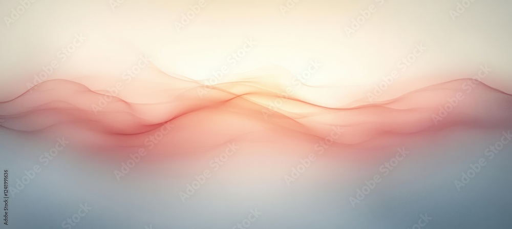 Poster minimalist abstract design with soft gradients gentle curves and natural light in scandinavian aesth