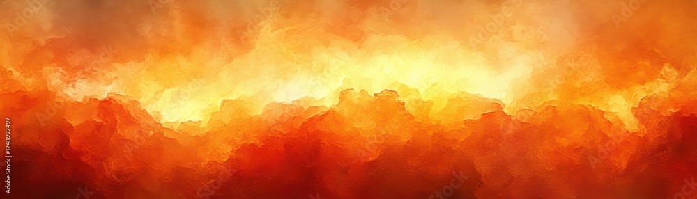 Aufkleber abstract autumn background with warm fire colors and leaf pattern in grunge texture design