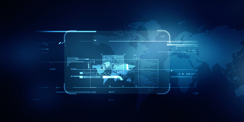 2d illustration world map abstract background
