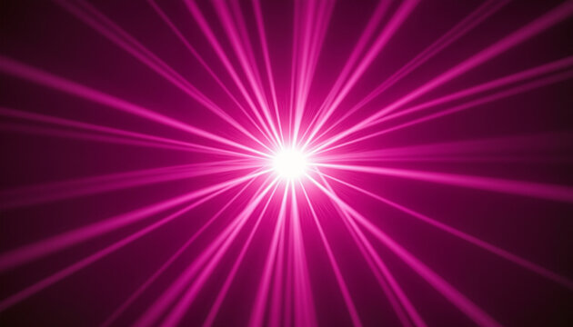 Vibrant neon pink starburst with sharp rays, energetic minimalist design