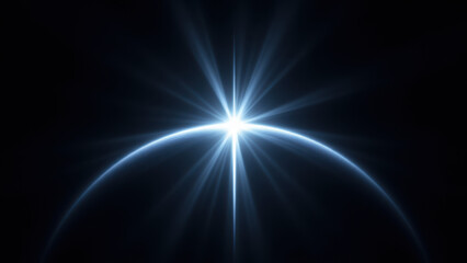 A luminous Christian cross with a glowing halo effect, against a dark background.
