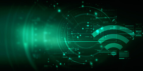 2d illustration WiFi symbol sign
