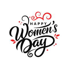 Happy women's day text vector for t-shirt design.