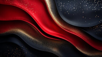 Obraz premium abstract red and blue waves with glittery texture