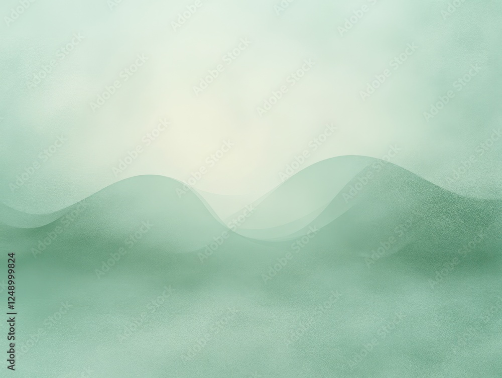 Poster minimalist pastel green abstract background with soft gradient and vintage texture