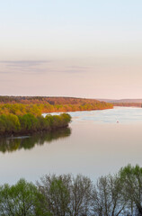 Beautiful river with a tree line on either side