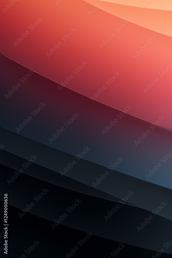 Poster elegant vertical gradient background showcasing smooth transitions from red to black with soft curve