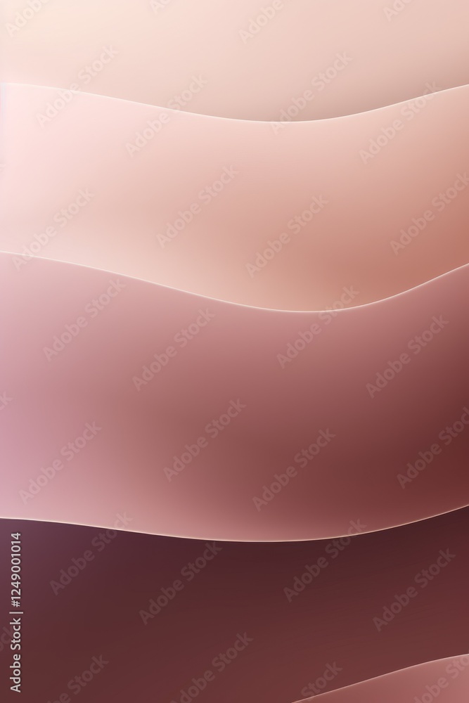 Poster soft gradient background with smooth curves in warm tones showcasing depth and elegance