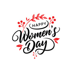 Happy women's day text vector for t-shirt design.