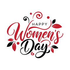 Happy women's day text vector for t-shirt design.