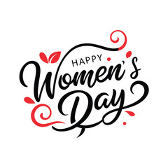 Happy women's day text vector for t-shirt design.