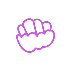 blooming flower line element