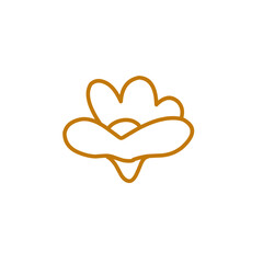 blooming flower line element