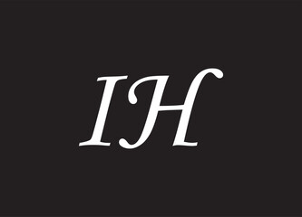 IH letter logo and initial logo design