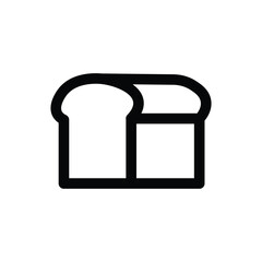 Toast Bread Icon Logo Design Vector Template Illustration Sign And Symbol Pixels Perfect
