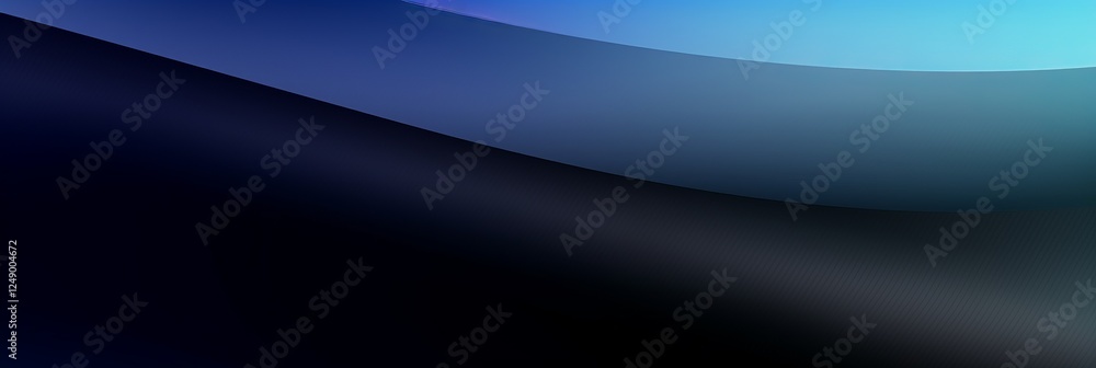 Poster gradient background banner with smooth transitions from blue to black and gentle curves creating an 