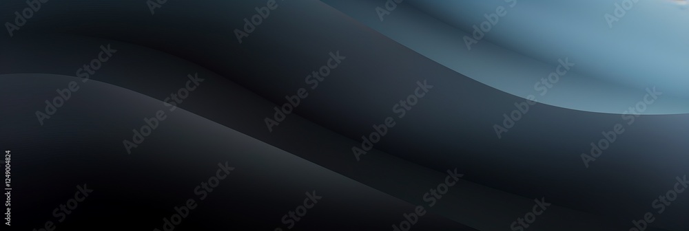 Poster gradient background banner with smooth curves in shades of blue and gray for digital design and mark