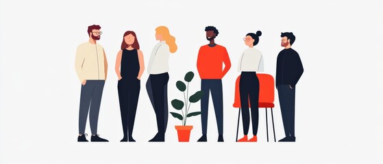 group of diverse business people standing together