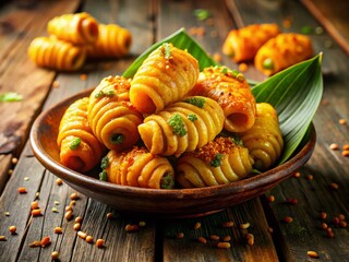 Delicious Popia Simpulu Kasih with Serunding - Malaysian Traditional Snack