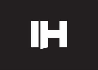 IH letter logo and initial logo design