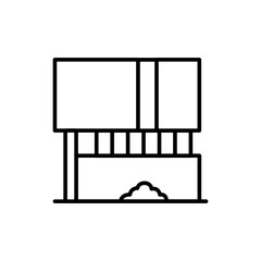 Fototapeta premium Modern industrial house outline icons, minimalist vector illustration ,simple transparent graphic element .Isolated on white background