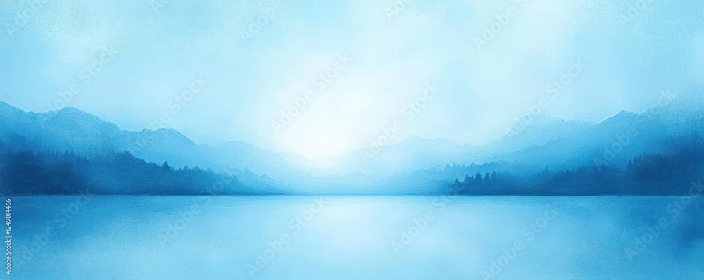 Poster abstract landscape soft pastel blue background with vintage texture and grunge border design for spr