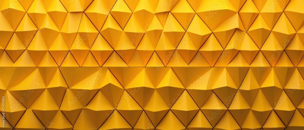 Poster geometric yellow triangle background modern minimalistic design