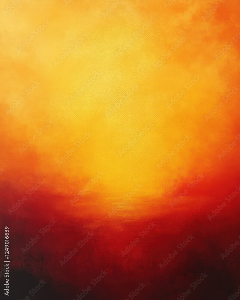 Poster vibrant abstract background with golden yellow red orange gradients distressed texture and bokeh eff