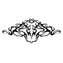 A symmetrical tribal tattoo design, perfect for adding a touch of edgy style to your projects