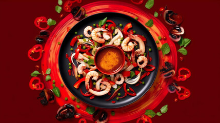 Spicy Thai Grilled Seafood