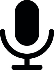 Microphone mic icon, voice icon symbol. web vector icon, color set