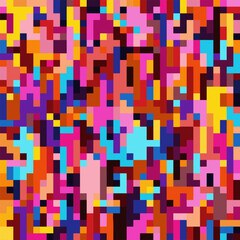ILLUSTRATION ABSTRACT BACKGROUND PIXEL PATTERN COLORFUL MOSAIC GRID DESIGN WITH GEOMETRIC SHAPES VECTOR TEMPLATE GOOD FOR MODERN WEBSITE, WALLPAPER, COVER DESIGN 