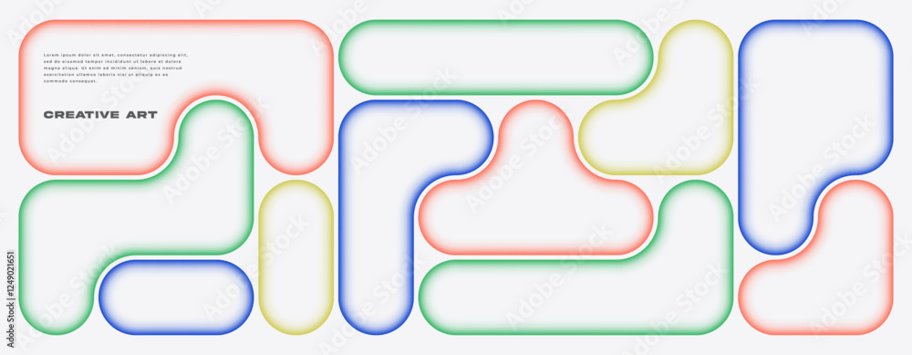 Poster abstract background with colorful blob pattern design.