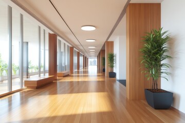 Fototapeta premium modern office interior with plants