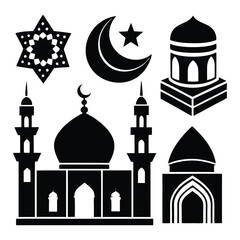 taj mahal vector illustration.