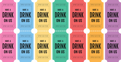 One Drink Coupon Vector 