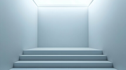 Obraz premium Empty room, steps, presentation, modern, studio, blank space, product display