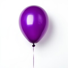 Vibrant Purple Balloon Against Clean White Background