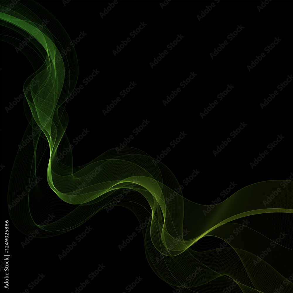 Poster abstract vector background with smooth color wave. smoke wavy lines. eps 10