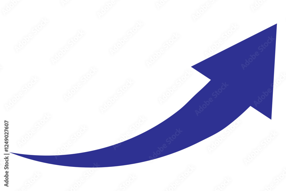Wall mural curved arrow icon vector. arrow pointer icon sign symbol vector. arrow right vector icon illustratio