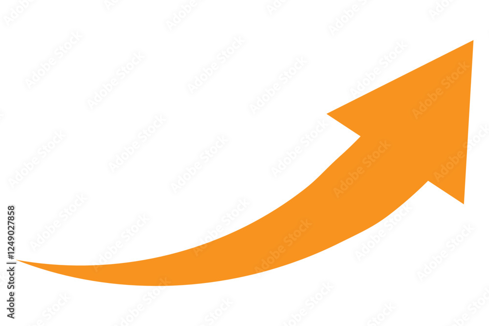 Wall mural curved arrow icon vector. arrow pointer icon sign symbol vector. arrow right vector icon illustratio