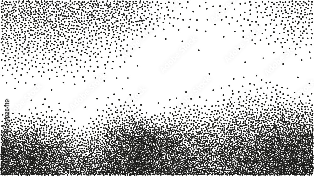 Leinwandbilder Abstract grain gradient pattern. Stippled dot vector texture. Smooth halftone gradient noise isolated on transparent background