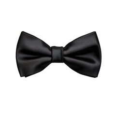 Elegant Black Bow Tie on a Solid Background for Formal Events